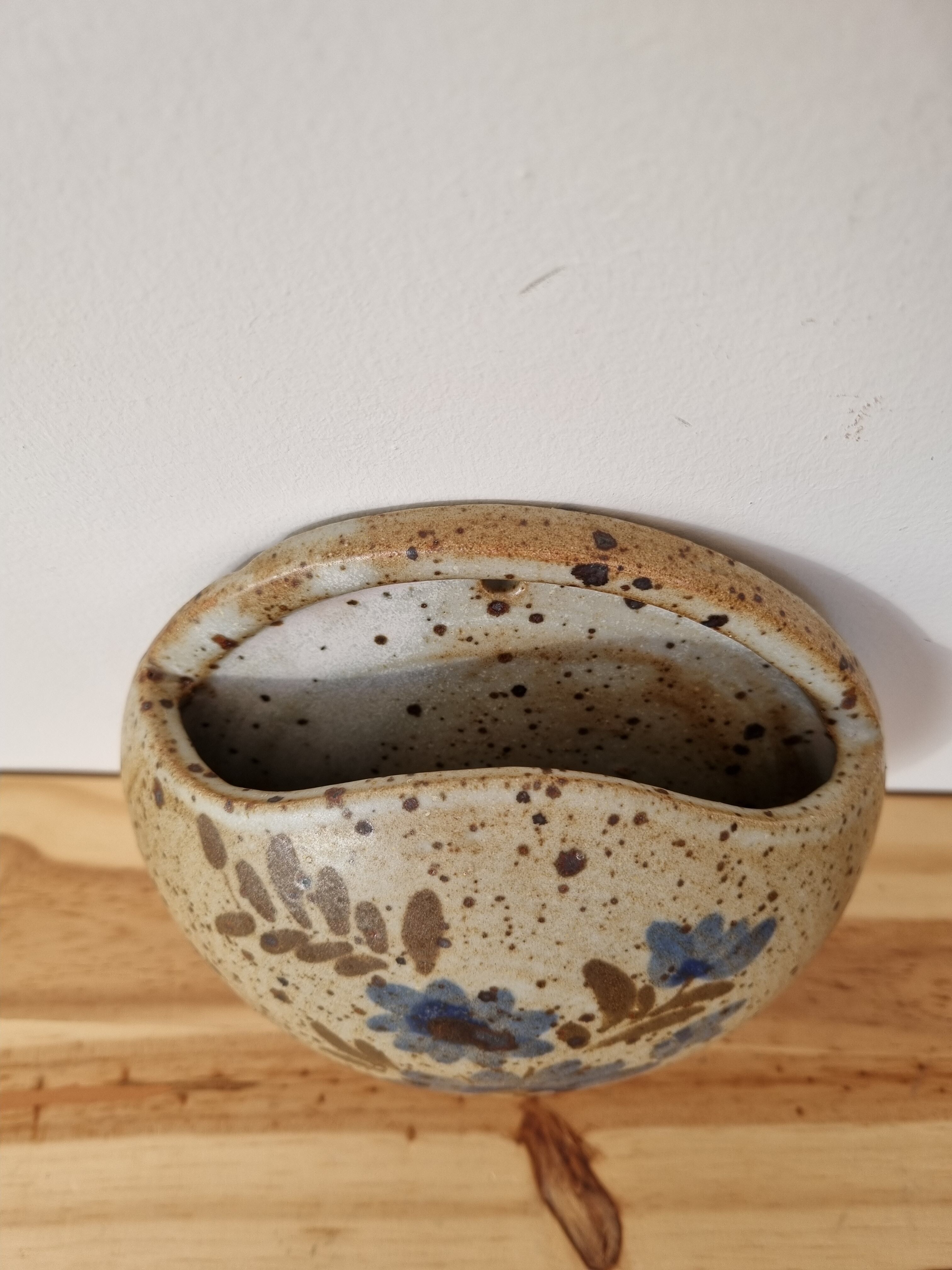 Handmade vintage sandstone wall vase