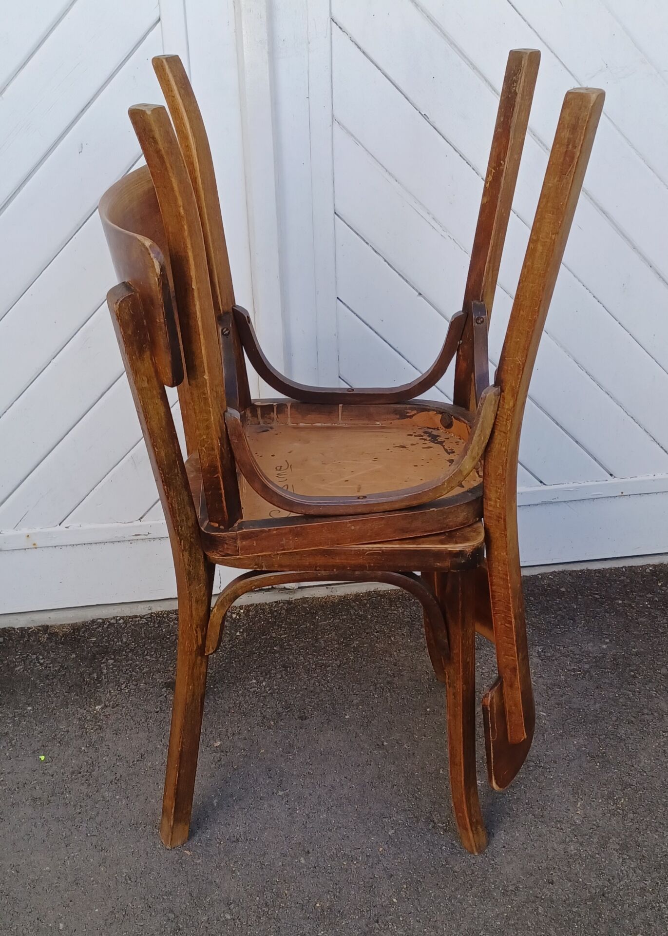 Pair of Baumann bistro chairs