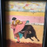 Miniature gouache "la corrida"