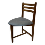 Vintage rare three-legged dining chair 1960s oak heart chair