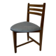 Chaise de salle à manger à trois pieds vintage rare des années 1960, chaise en chêne en forme de cœur