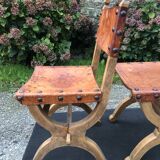 Set of 4 vintage brutalist chairs by Bram Sprij, Netherlands 1960s. in beech.