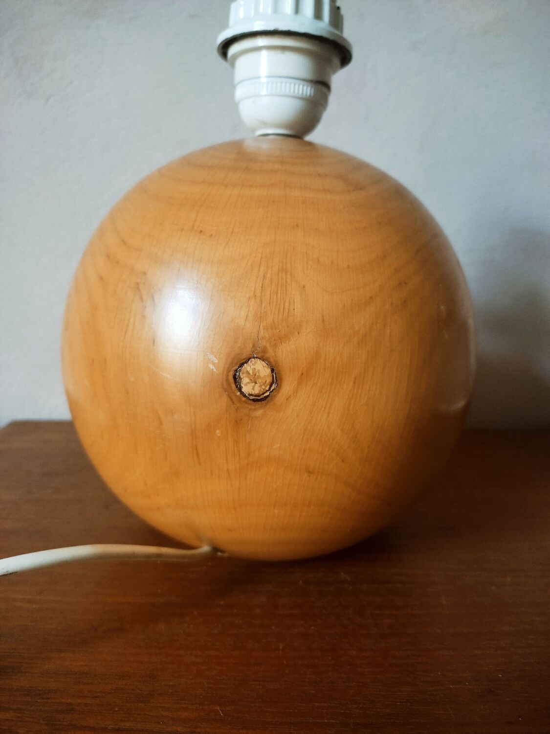 Foot of lamp ball blond wood
