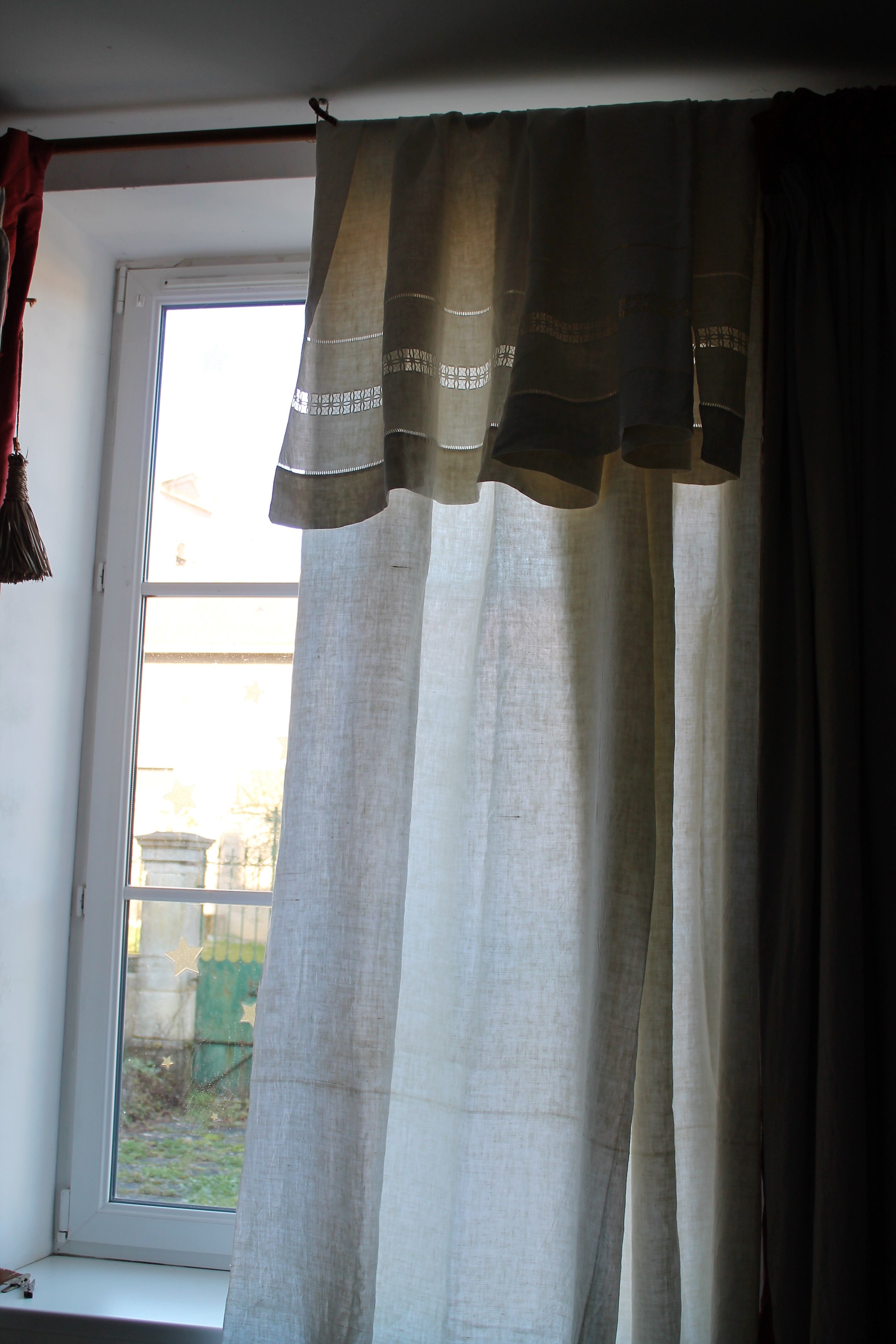 SHEET former in LIN early twentieth embroidered hand