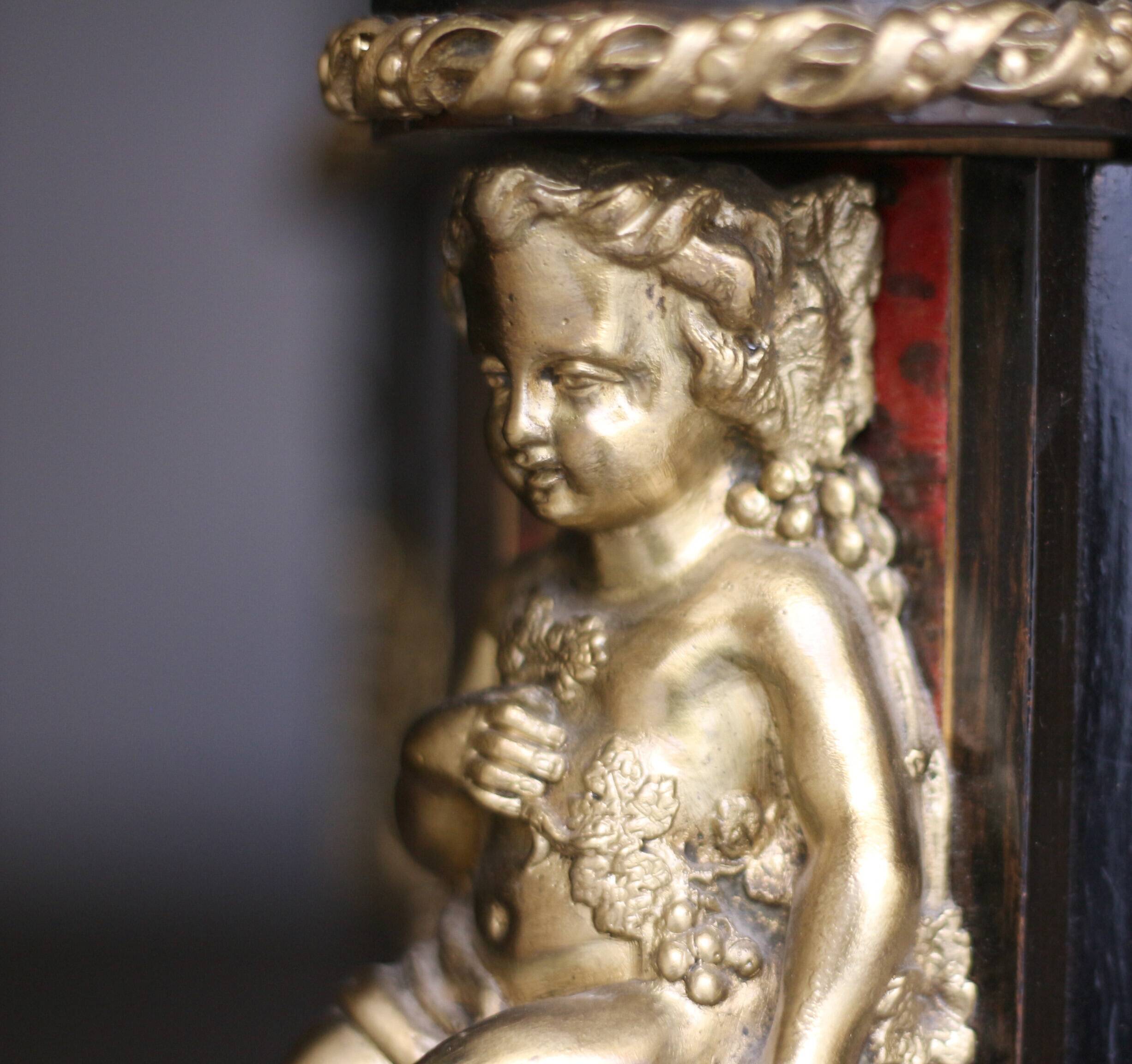 Napoleon III sideboard (late 19th century), marble, Boulle marquetry.