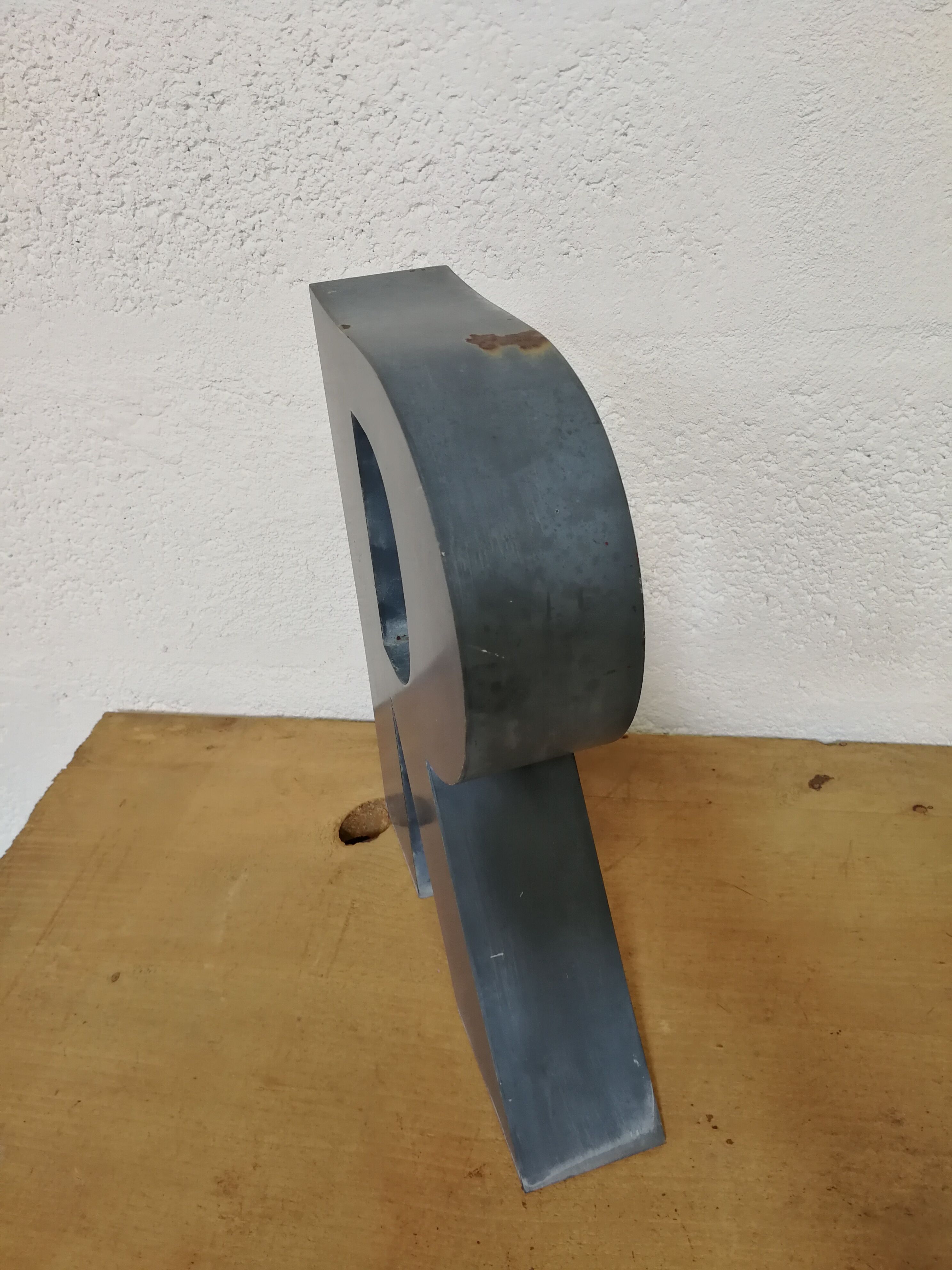 Letter R old embossed and zinc