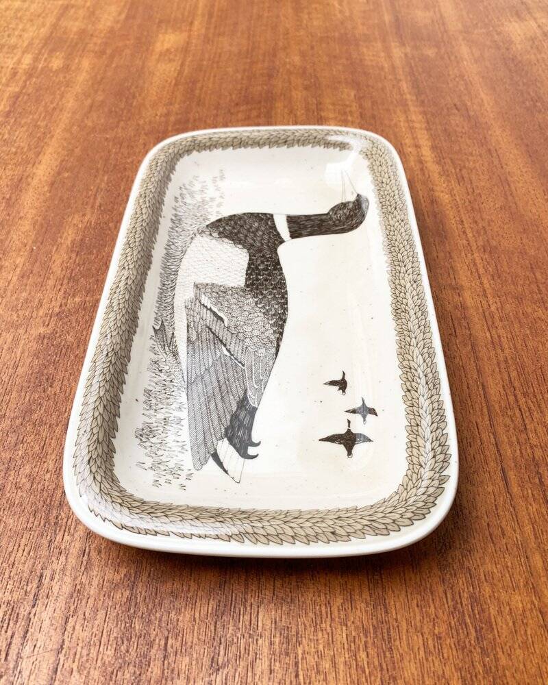 Vintage German ceramic bird plate by Thomas.