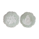 Pair of 2 decorative biscuit plates