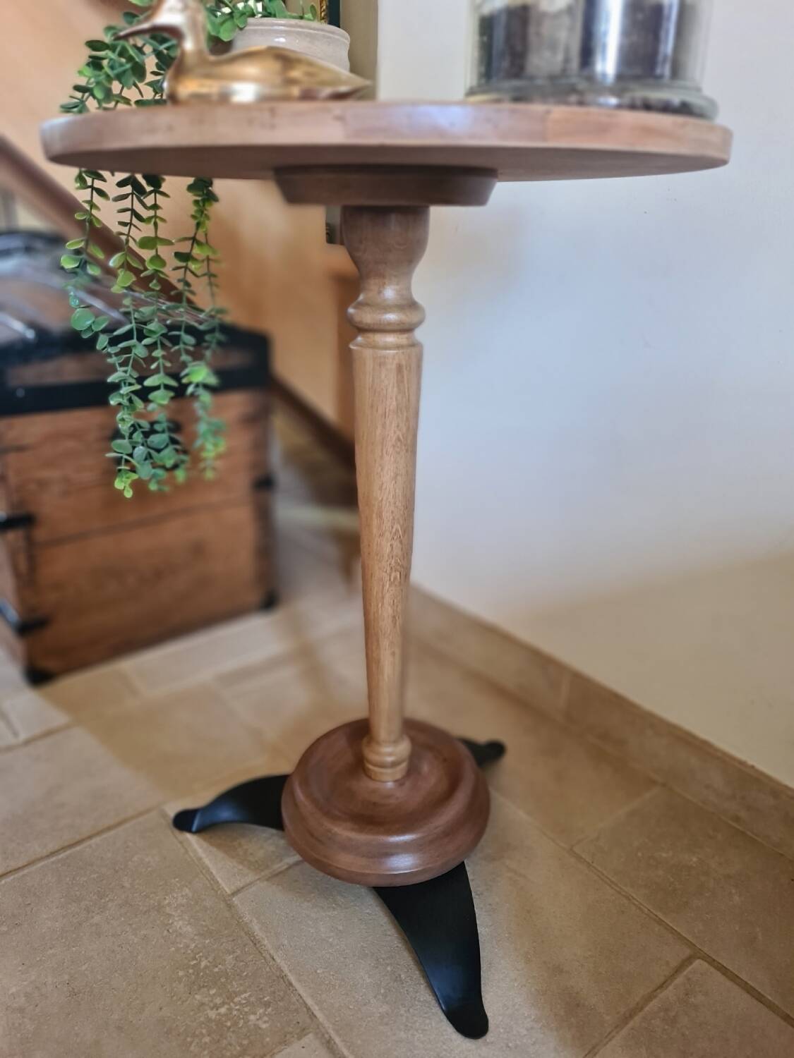 Vintage pedestal table or side table