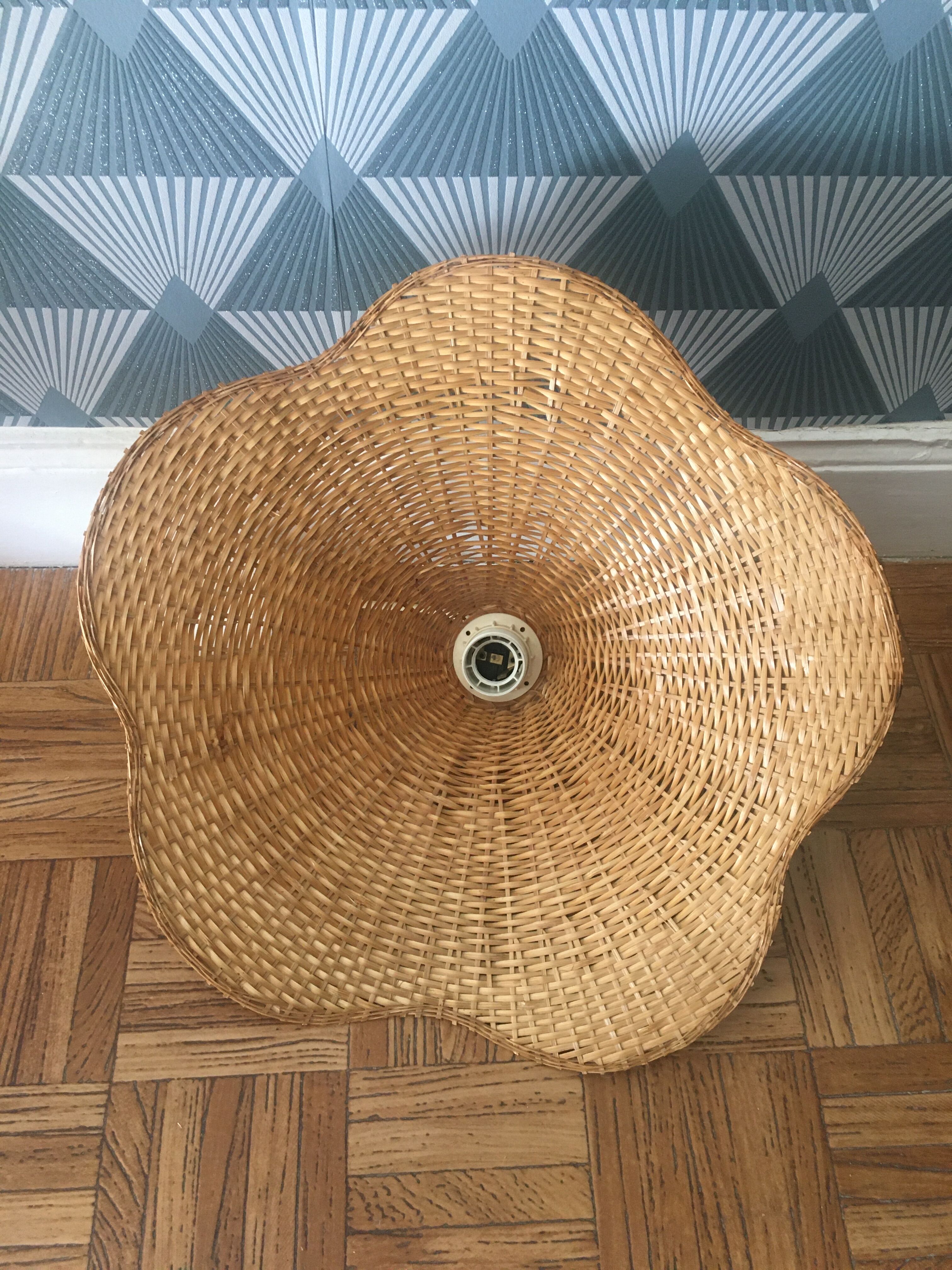 Wicker chandelier