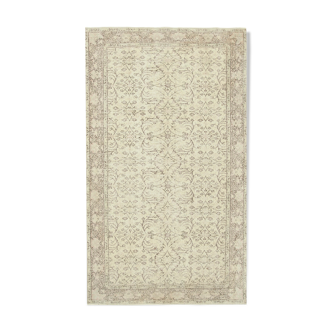 Tapis beige oriental fait à la main 158 cm x 273 cm