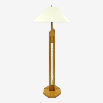 Wooden floor lamp, 1970s