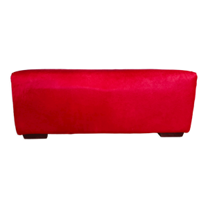 Banc en peau de vache rouge