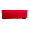 Red cowhide bench