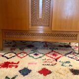 Wood cabinet and rattan 60s