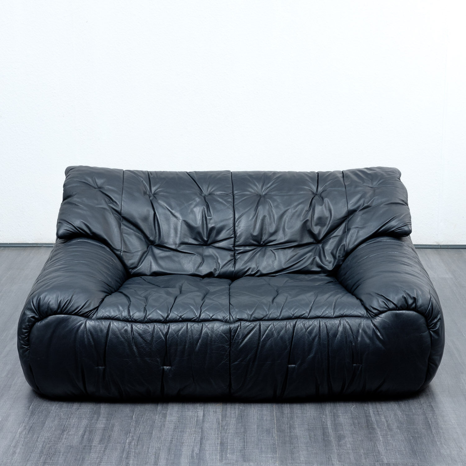Black leather sofa, 70, two places