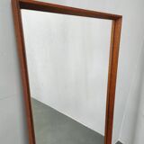 Danish Mid Century Teak Wall Mirror, Minimalist Frame, 1960s