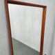 Danish Mid Century Teak Wall Mirror, Minimalist Frame, 1960s