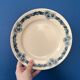 Set of 8 blue ironstone dinner plates Longchamp model Denise.
