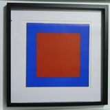 Tableau Vintage Art Optique - Victor Vasarely - Frame 40x40cm