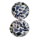 Two flat plates in earthenware with blue floral decoration.