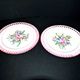 Dessert plates in openwork earthenware KG Lunéville model Lamppost