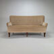 Set of 3 mid century design chairs and sofa, velours, 1950s