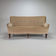 Ensemble de 2 fauteuils et canapé design du milieu du siècle, velours, années 1950