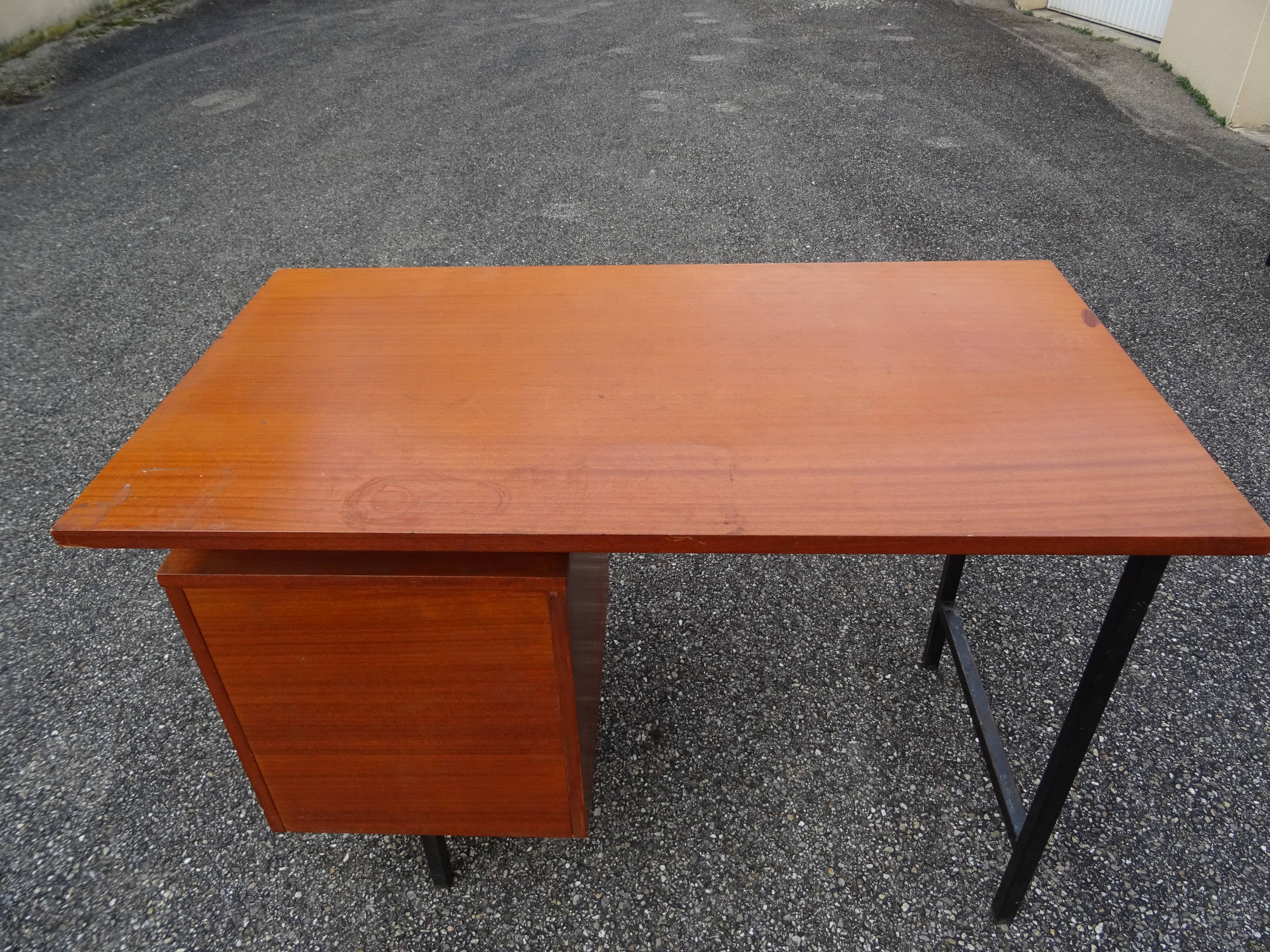 Vintage wood metal desk from the 60s
