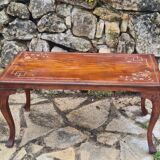 Coffee table in brass marquetry