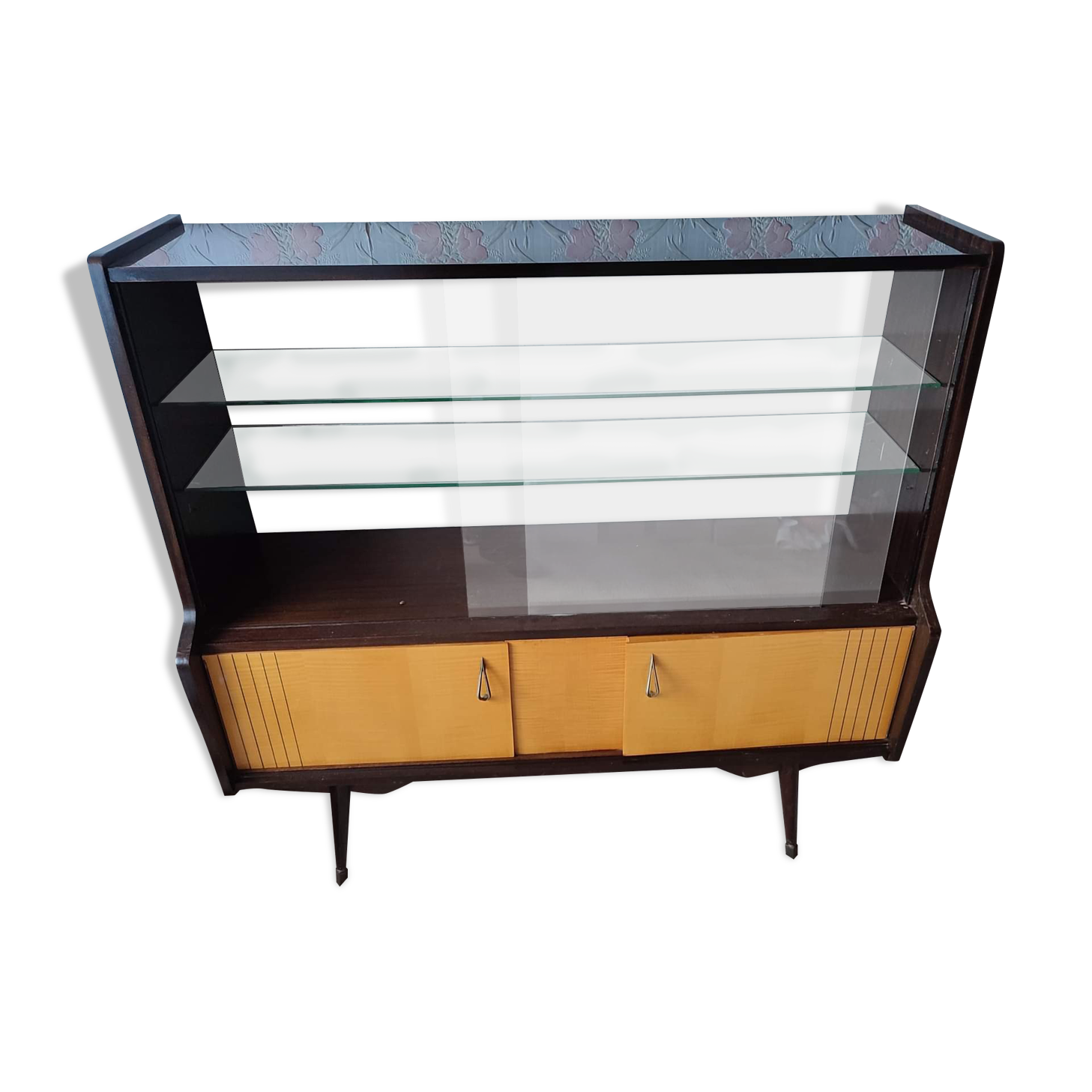 Old showcase buffet furniture vintage scandinavian wood