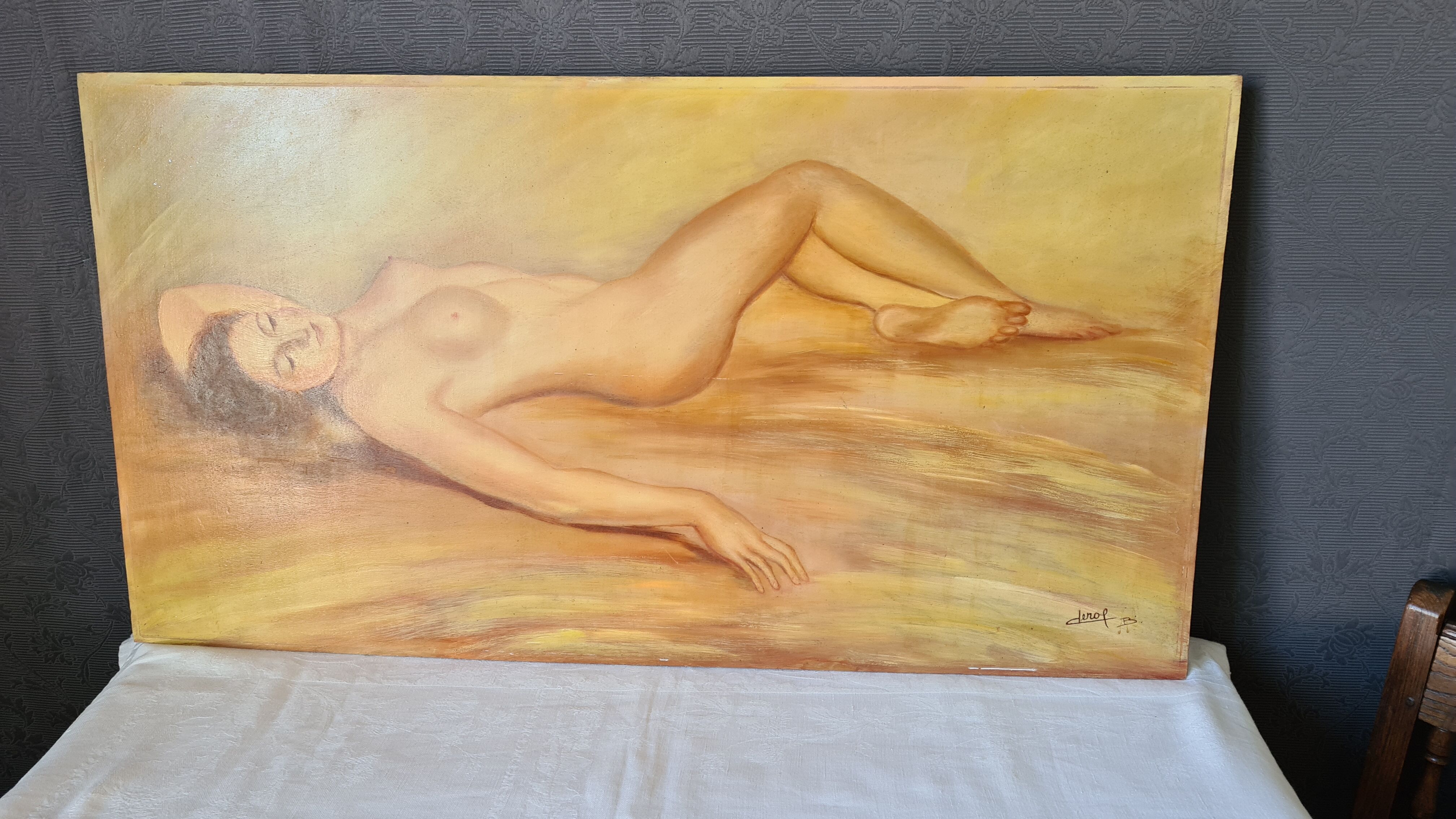 Naked art deco painting