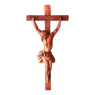 Christ En bois sculpté XIXe.