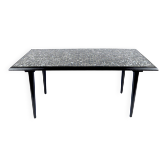 Table basse avec plateau en mosaïque, années 60