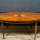 Louis XVI table has extensions in precious wood marquèterie