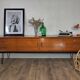 Scandinavian teak and metal sideboard