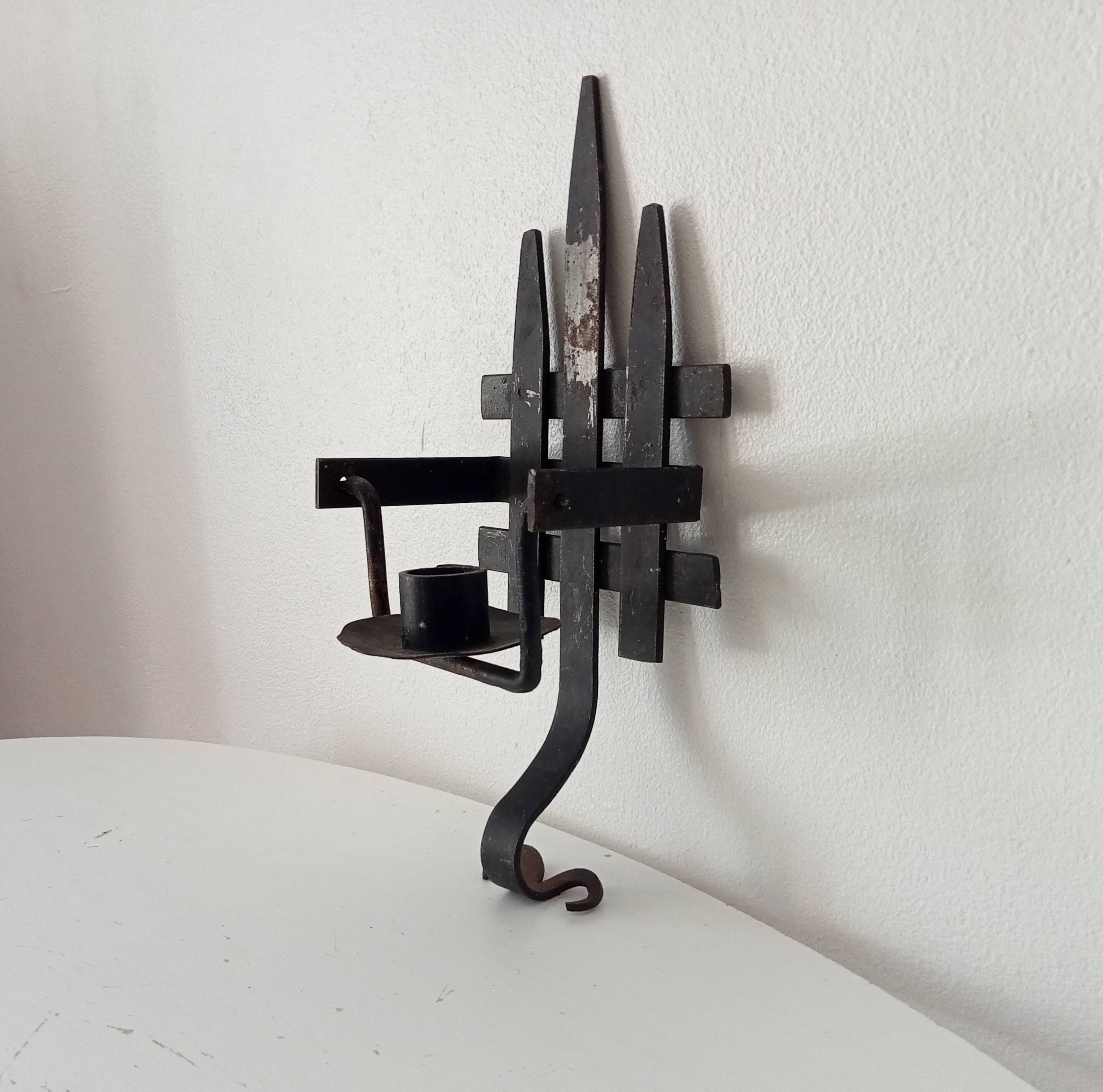 Vintage brutalist wall sconce