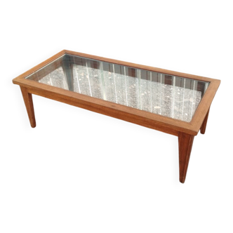 Vintage Scandinavian-style wooden coffee table.