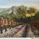 Landscape painting "After the Harvest" signed