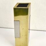 Art Deco geometric vase in gilded brass