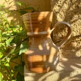 Graphic stoneware pitcher
