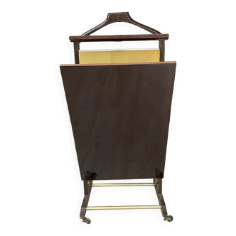 Italian Fratelli Reguitti valet in mahogany and gilded brass