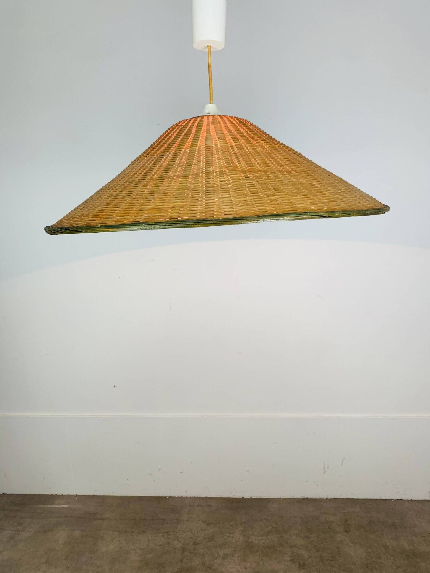 XL rattan suspension from the 1960s, vintage
