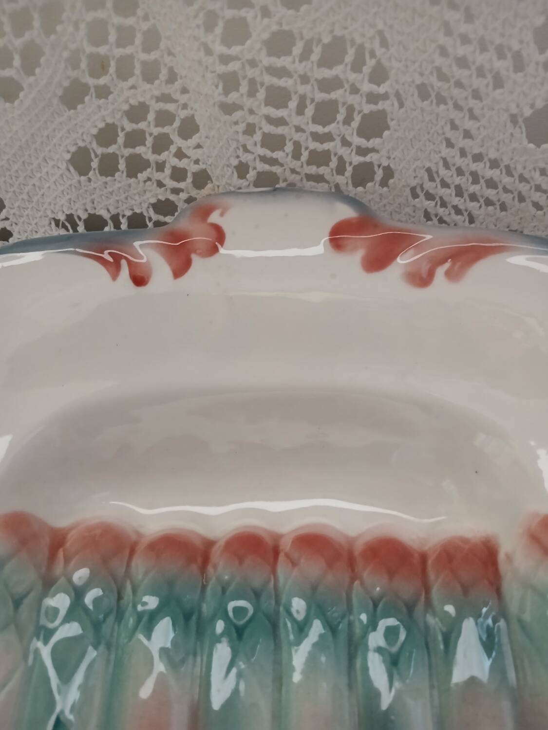 Old Barbotine dish from Digoin and Sarreguemines