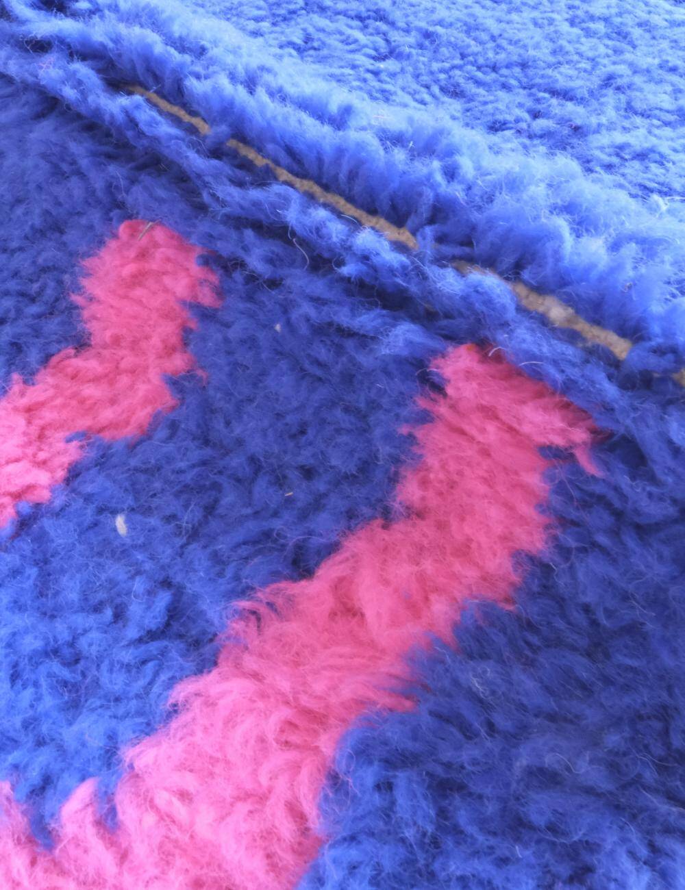 Tapis Moderne Bleu et rose - 238 x 133 cm