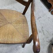 Old 19th century walnut straw armchair n° 2