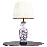 Vintage Electric Table Lamp with Decorative Ceramic Base, 1940s