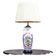 Lampe de table électrique vintage avec base en céramique décorative, années 1940.