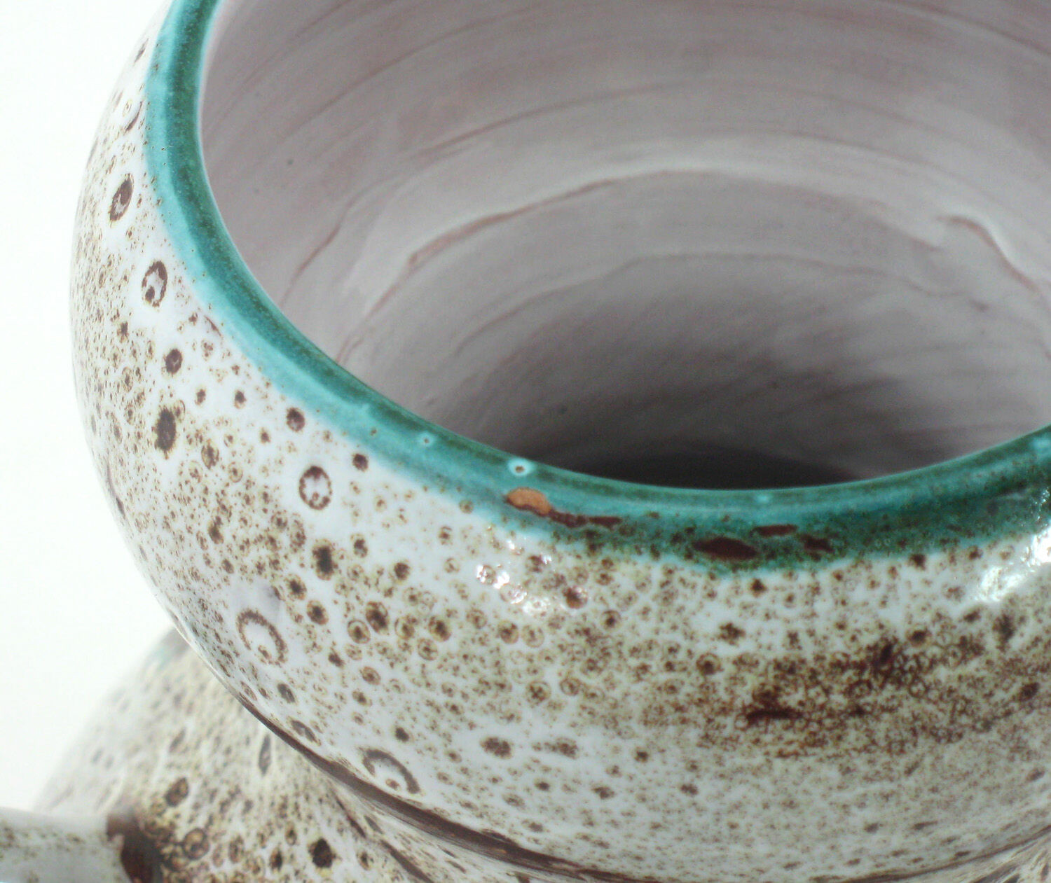 Ceramic vase - decoration flowers chardons - Etienne Daniel Vallauris France - vintage 70s