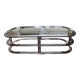 Coffee table chrome and smoked glass